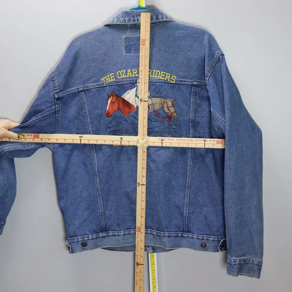 Route 66 Denim Jacket Ozark Riders‎ Harrisburg PA XL Embroidered